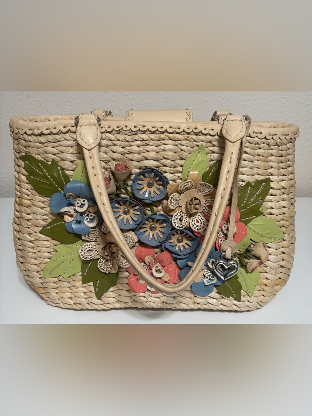 Brighton Woven Floral Handbag